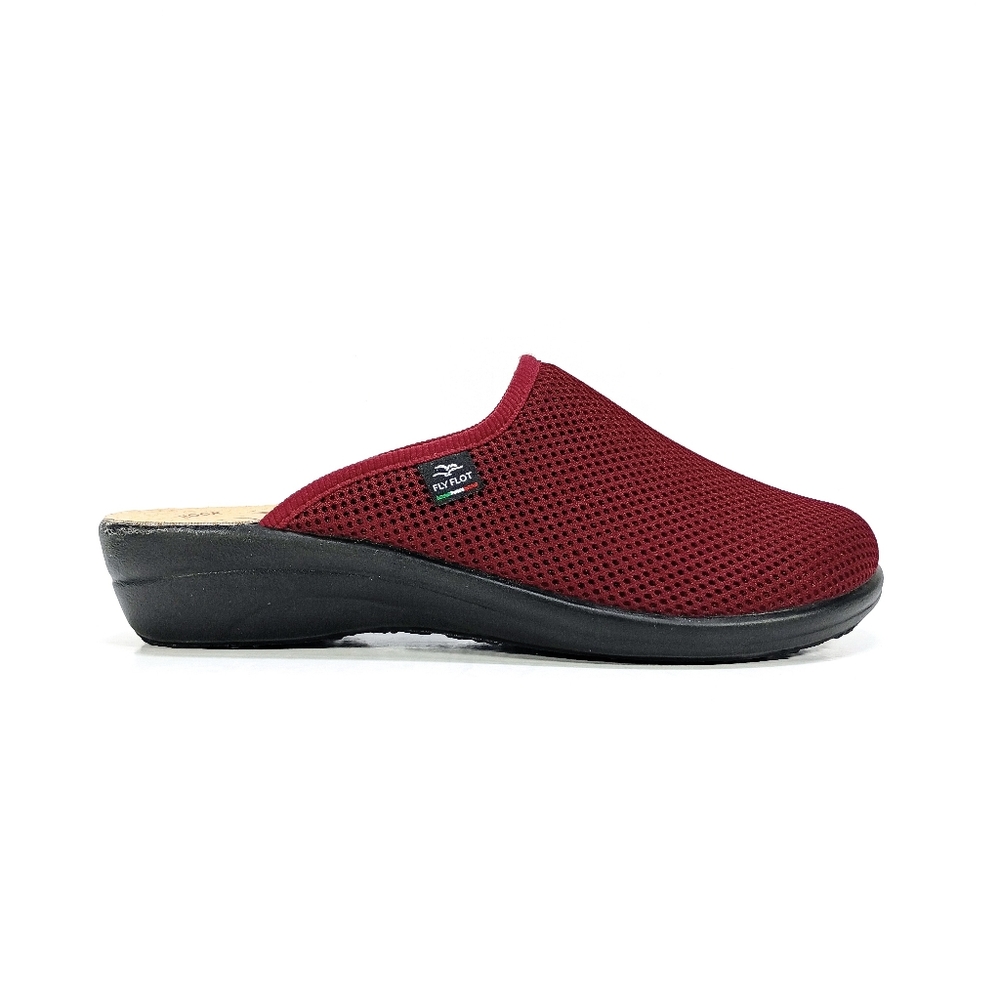 Fly Flot Womens 9 Red Fabric Wedge Heel Slup On Shoes